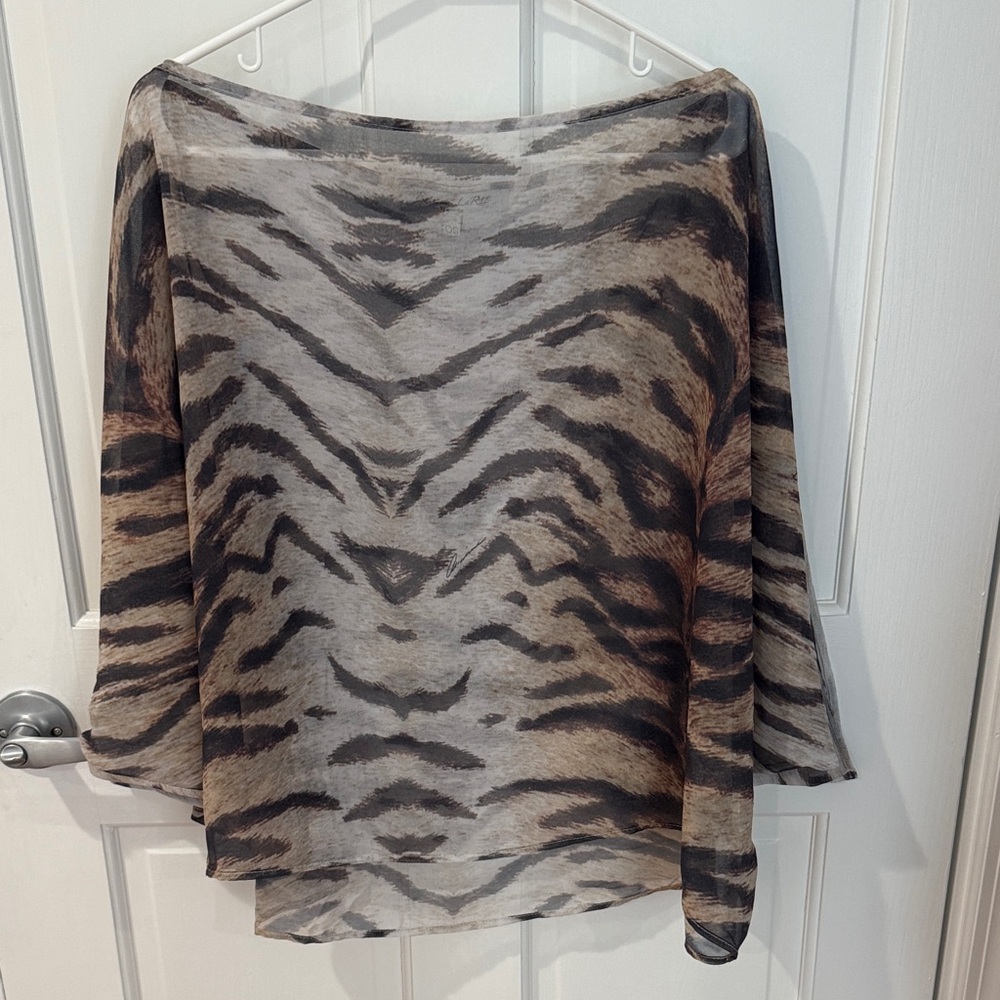Animal Print Sheer Top Ramona LaRue by Arianne